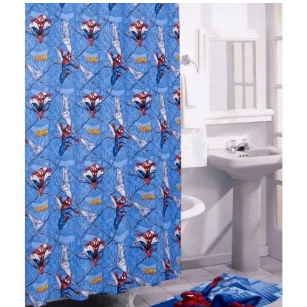 SPIDER-MAN vinyl shower curtain NWT
